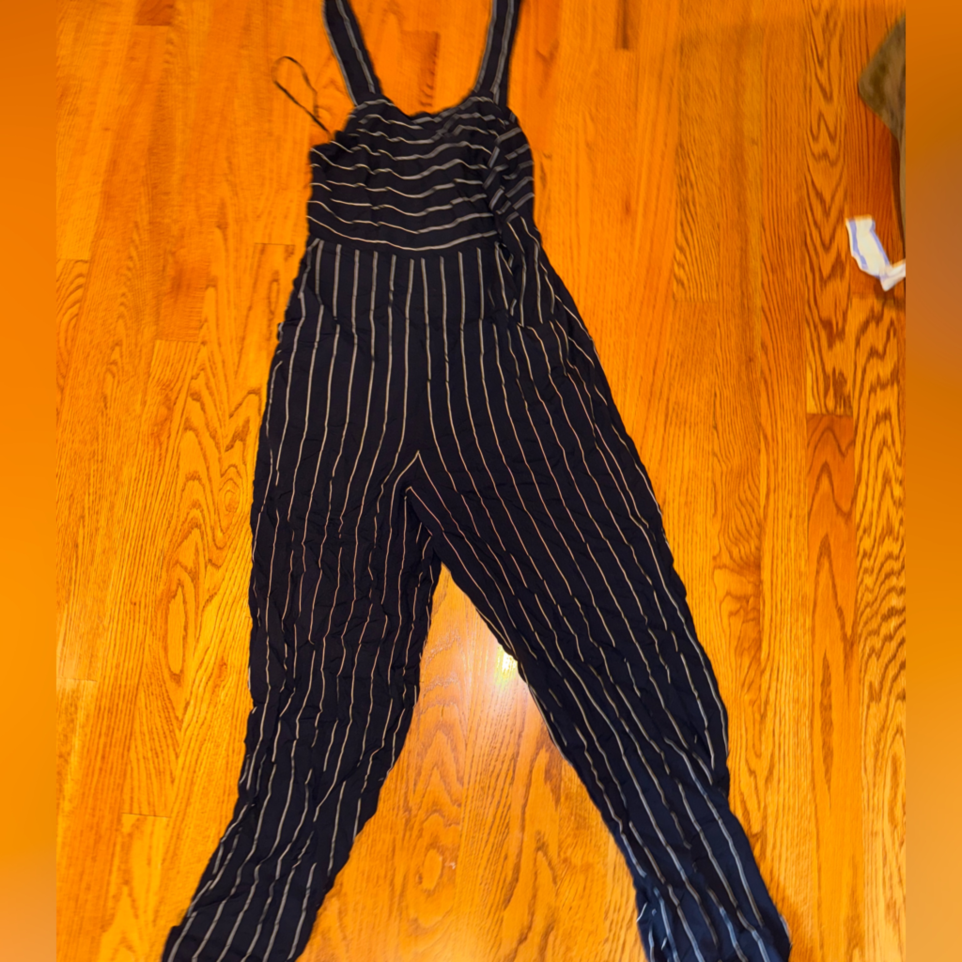 Striped Navy Jumpsuit